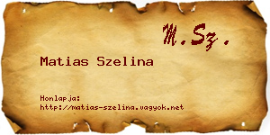 Matias Szelina névjegykártya